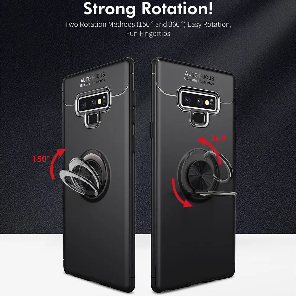 Для Samsung Galaxy Note 9 автомобильный Магнитный Кронштейн кольцо TPU чехол для J4 J6 J8 2018 EU A6