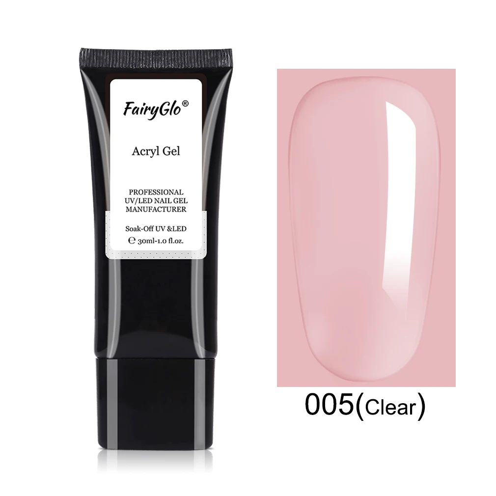 05 FairyGlo 30 мл, акриловый полигель, быстрое удлинение, Гель-лак, прозрачный, розовый, телесный, для ногтей, УФ, строительный гель, камуфляж, для дизайна ногтей, полигель - Цвет: 05