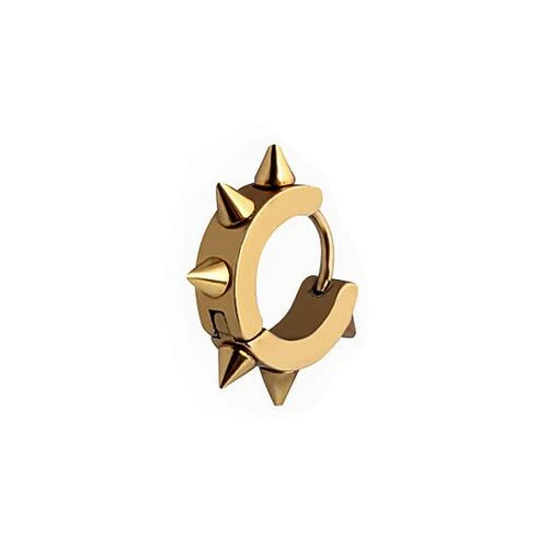 gold color 2 Модные Заклепки Спайк серьги для мужчин черный нержавеющая сталь клип серьги без пирсинга отверстие панк женские ювелирные изделия - Окраска металла: gold color 2