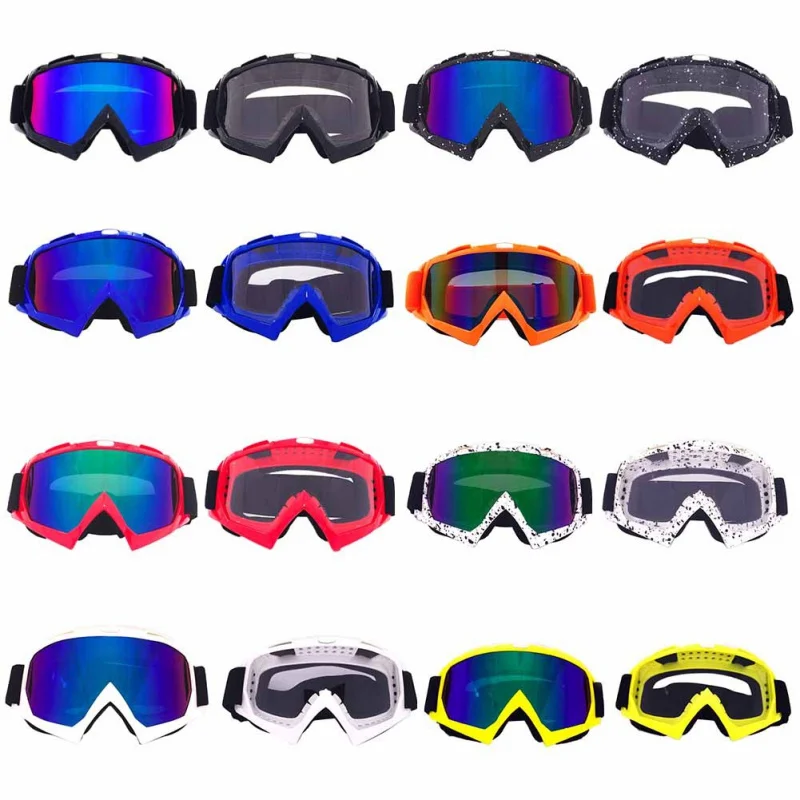 

Cycling Goggles PC UV 400 Protective Lens Windproof Adjustable Sports Motorcycle Skiing Glasses Eyewear