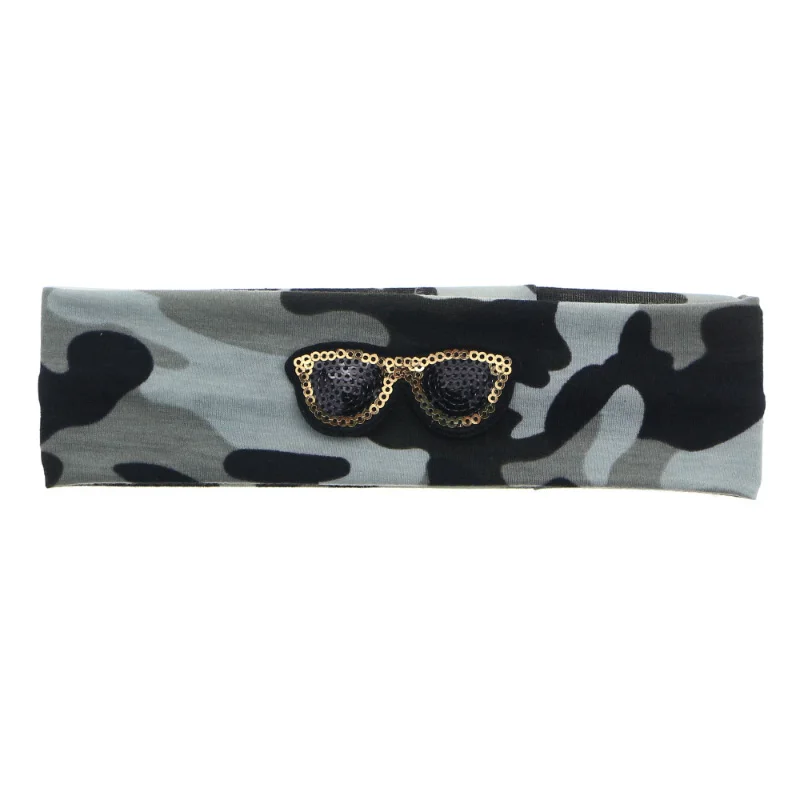 Sunlikeyou Toddler Turban Sequins Cartoon Glasses Cotton Elastic Newborn Hair Band Accessories Boys Girls Baby Headbands |