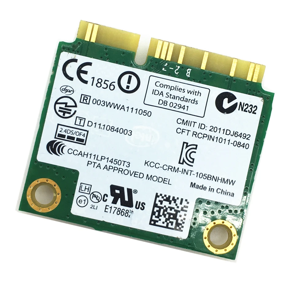 Intel Centrino Wireless-N 105 105BNHMW 802.11n Mini PCI Express Wi-Fi  802.11b/G/N 150 /