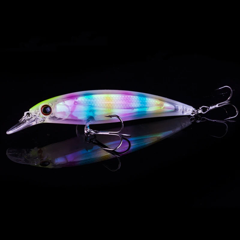 1 шт. 3D Eyes 11 см 14 г светящаяся плавающая Minnow приманка для рыбной ловли Лазерная