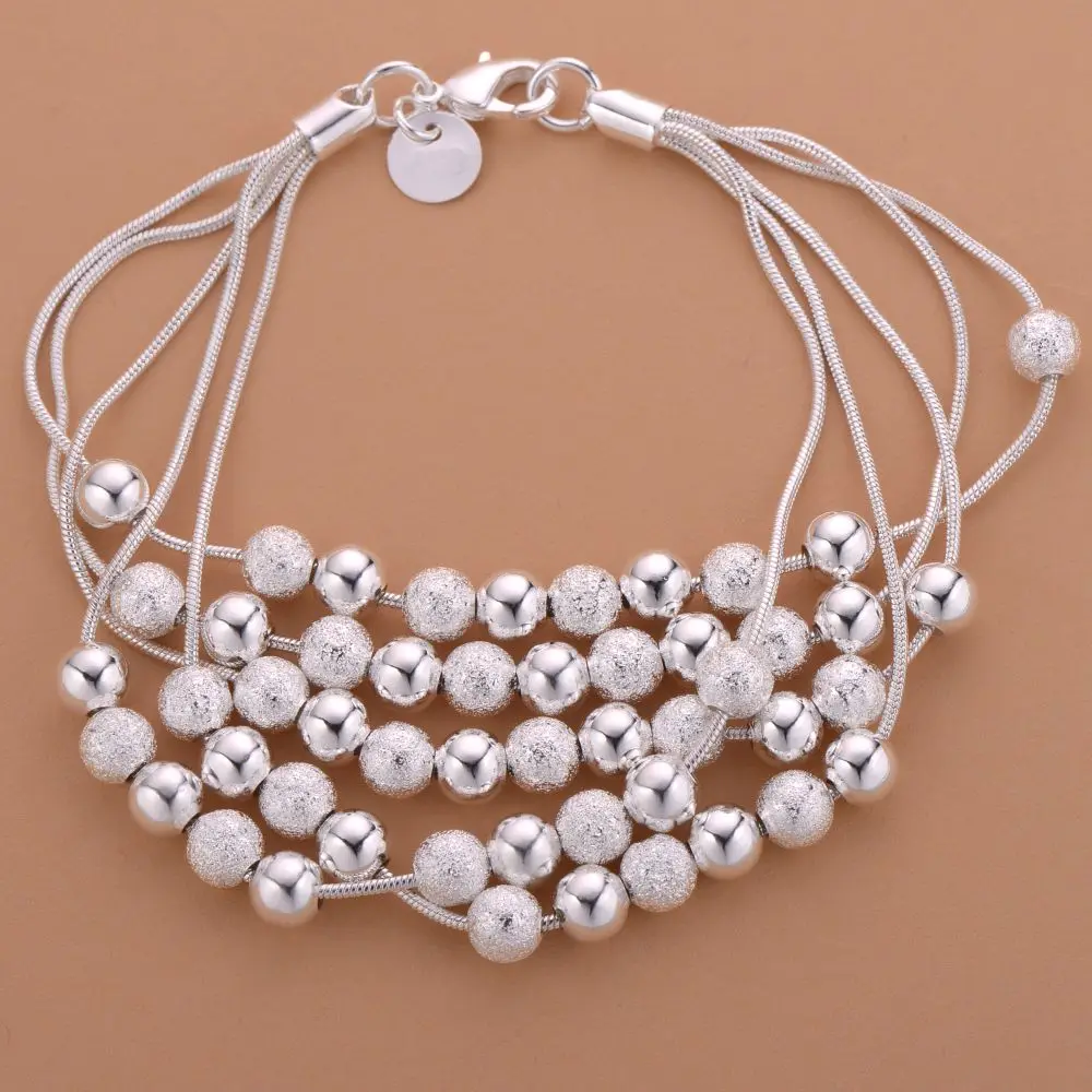 Счастливый цвет серебра талисман браслеты для женщин рождественские подарки