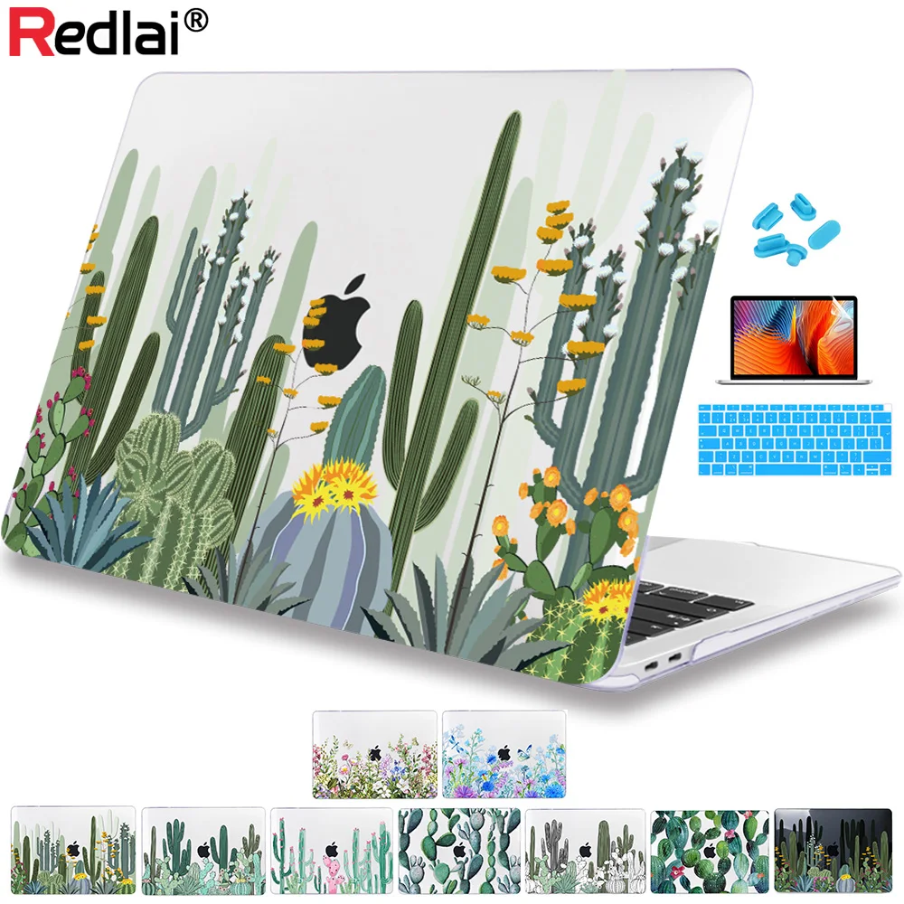 Чехол для MacBook Pro 13 дюймов 2020 A2338 A2289 пластиковый Твердый С КАКТУСОМ Macbook Air Retina 15