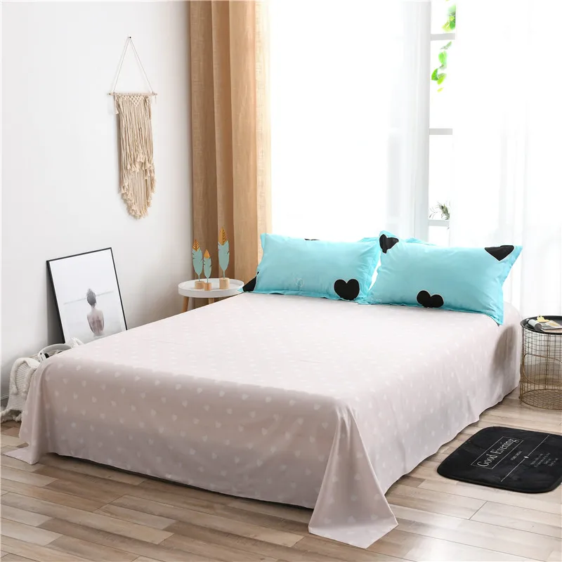 Любовь Сердце шаблон набор постельного белья синий простыня пододеяльник комплект в полоску квартира ЛИСТ 3/4 шт наволочки взрослый король постельное белье Комплект