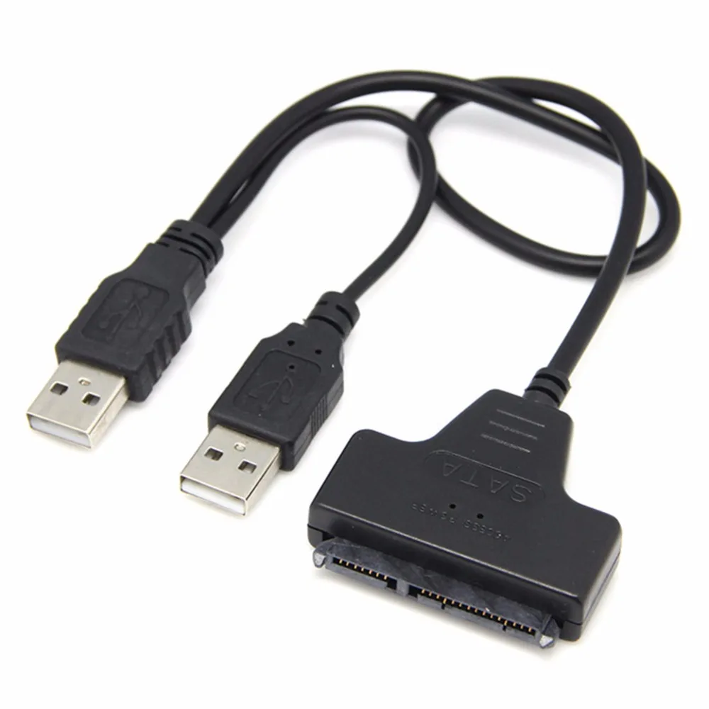 USB 2 0 к SATA 7 + 15 Pin(22Pin) адаптер Y кабель с внешним портом питания DC12V для 5 &quot/3 5&quot HDD SSD