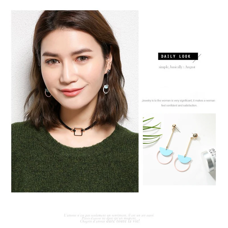 2017 новые массивные большие круглые серьги Золотые длинные висячие розовые и