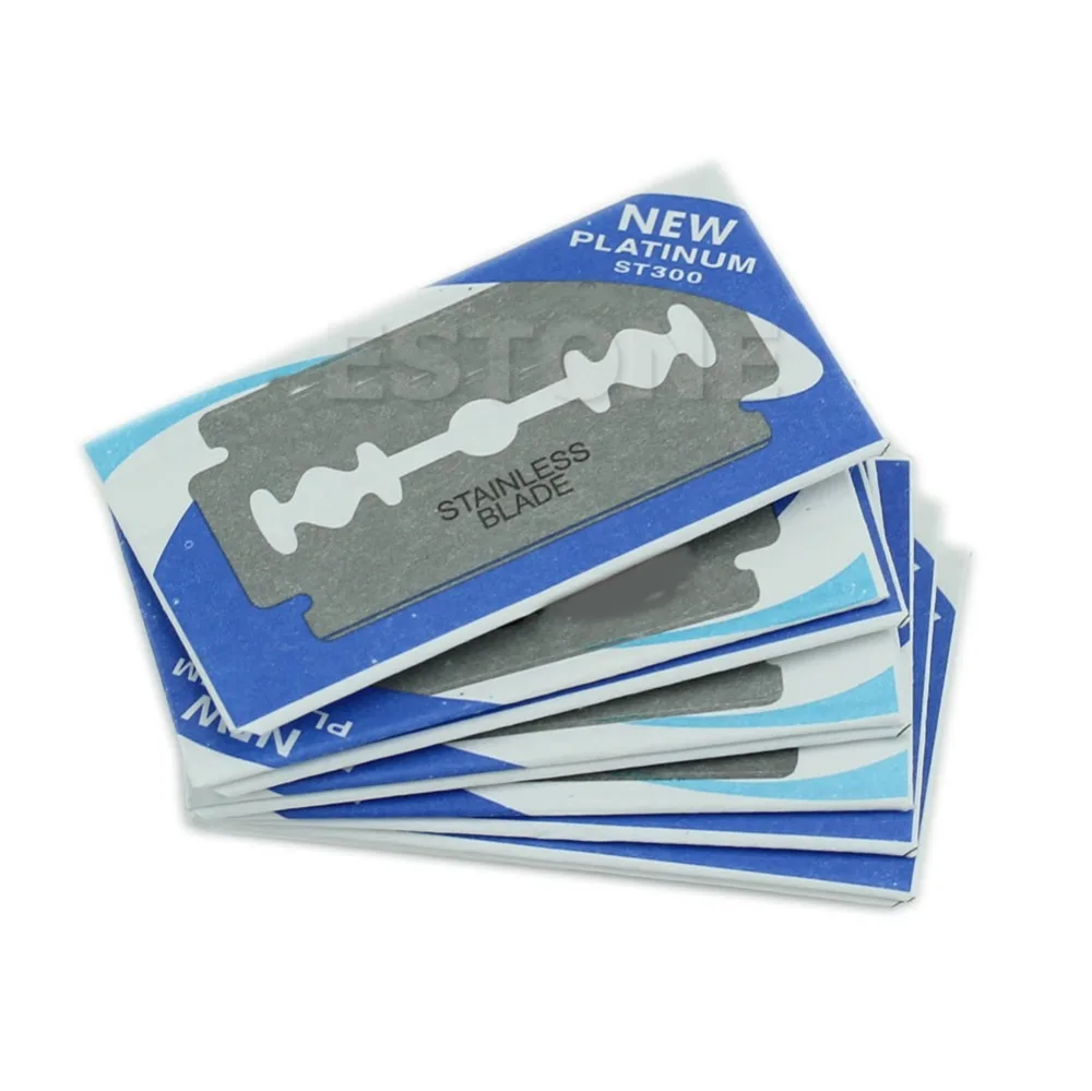 10 шт. Бритва для стрижки волос тонкий нож бритья острые двойные лезвия из