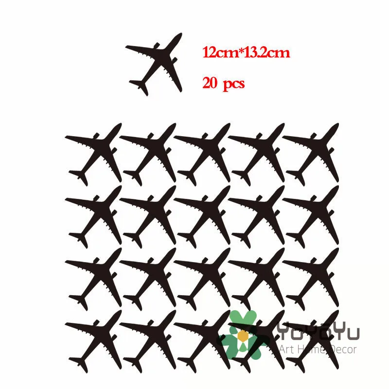 Set Of 20 PCS Little Air Planes Wall Decal Boys Room DIY Removable Sticker Kids Nursery Bedroom Home Decor Poster NY-125 | Дом и сад