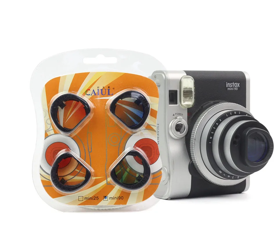 Градиентный цвет Fujifilm Instax Mini 90 4 шт. в комплекте яркие фильтры магия закрыть
