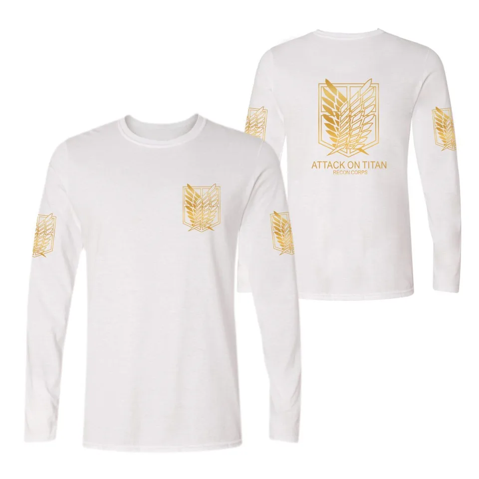 XXS 4XL Attack on Titan Shingeki no Kyojin футболка с длинным рукавом для мужчин и женщин аниме