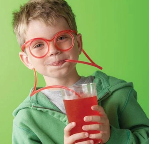 

1 Pcs DIY Crazy Drinking Straw Creative Fun Straw Glasses Multi-colors Straw Eyeglass Frames Novelty Items