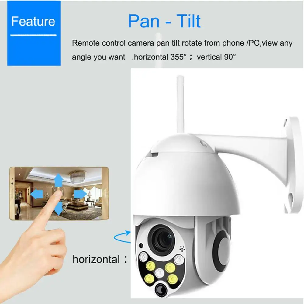 1080P PTZ IP камера наружная скорость купольная беспроводная Wifi камера безопасности Аудио Микрофон сеть видеонаблюдения Сигнализация связь