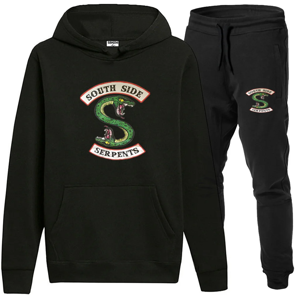 Новый южной стороне змеи с капюшоном ривердейл свитшот костюм со спортивными