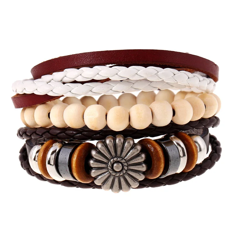 Модные ювелирные изделия браслет из сплава гитары пеньковая веревка плетеный