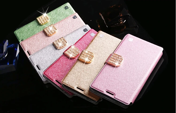 luxury fashion flip bling diamond leather case cover stand for lenovo a859 a678t a390t a820 s820 p780 k900 a516 s890 s650 |