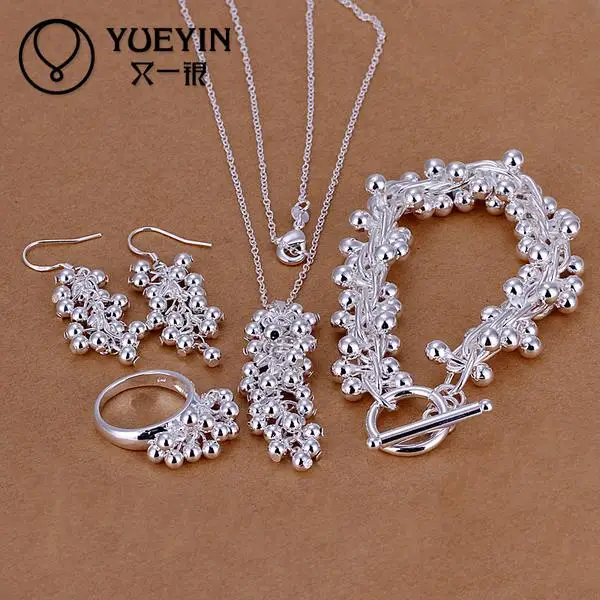 S303 New Wedding band women silver jewelry sets nigerian wedding african beads conjunto de prata bijoux | Украшения и аксессуары
