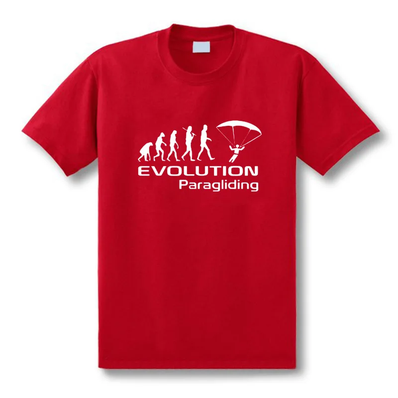 

New Fashion Evolution Of Paragliding Paragliders Mens Brand Clothing T Shirt Short Sleeve T-shirt Good Qualiuty Size XS-XXL