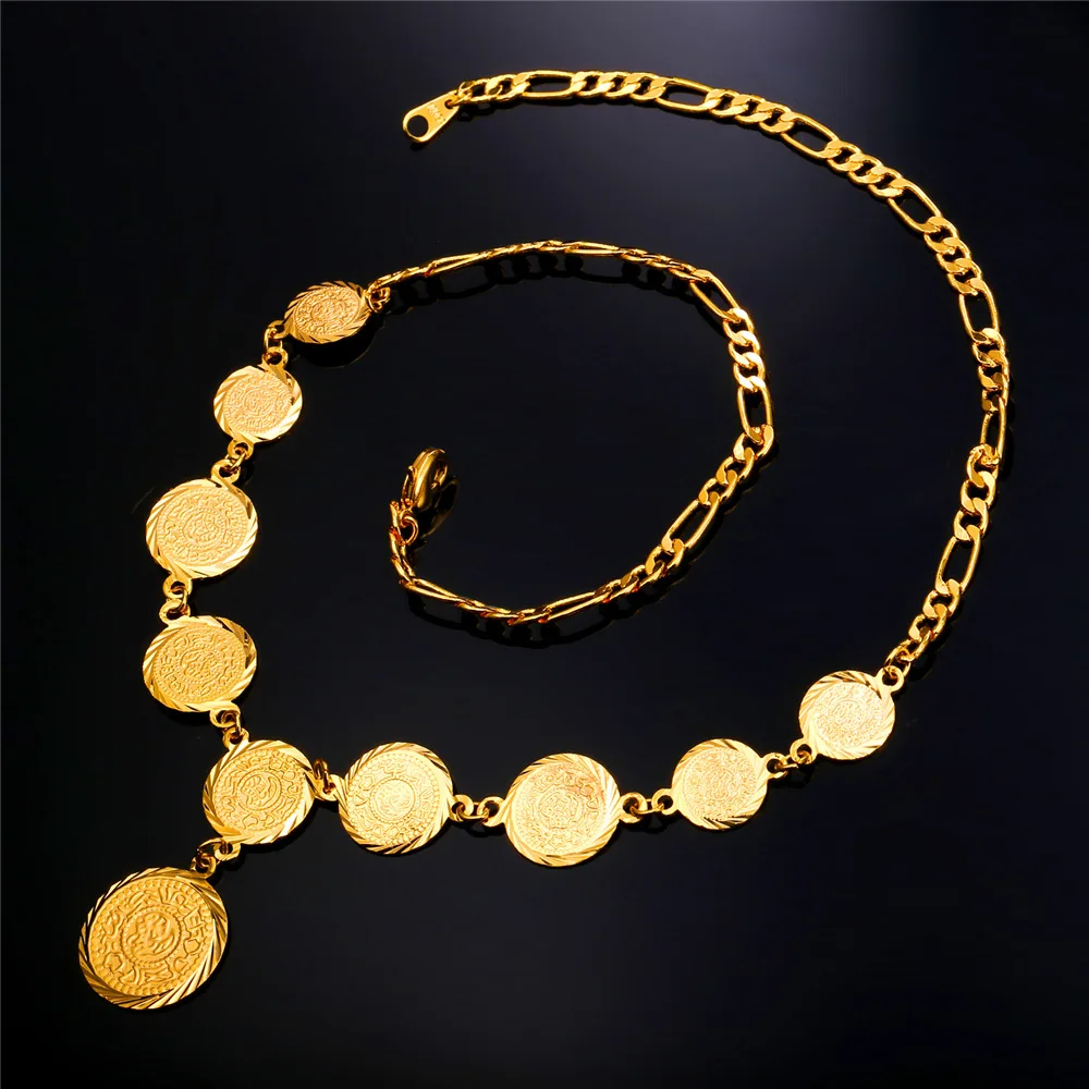 Монета ожерелье для мужчин/женщин исламский мусульманский арабский знак денег