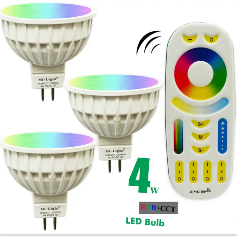 4 Вт Mi светильник светодиодный лампы лампа с регулируемой яркостью MR16 RGB CCT (2700 6500 K)