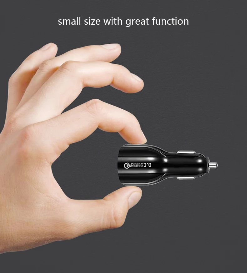 QC 3,0 Автомобильное зарядное устройство для iPhone samsung huawei Xiaomi Dual usb порты 30 Вт Быстрая зарядка автомобильный телефон прикуриватель адаптер разъем