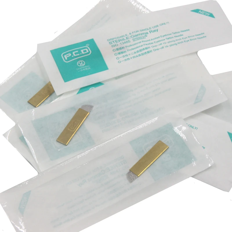 50 шт. иглы для татуажа бровей 14 пин|microblading needles|needles for permanent makeupmakeup needles |