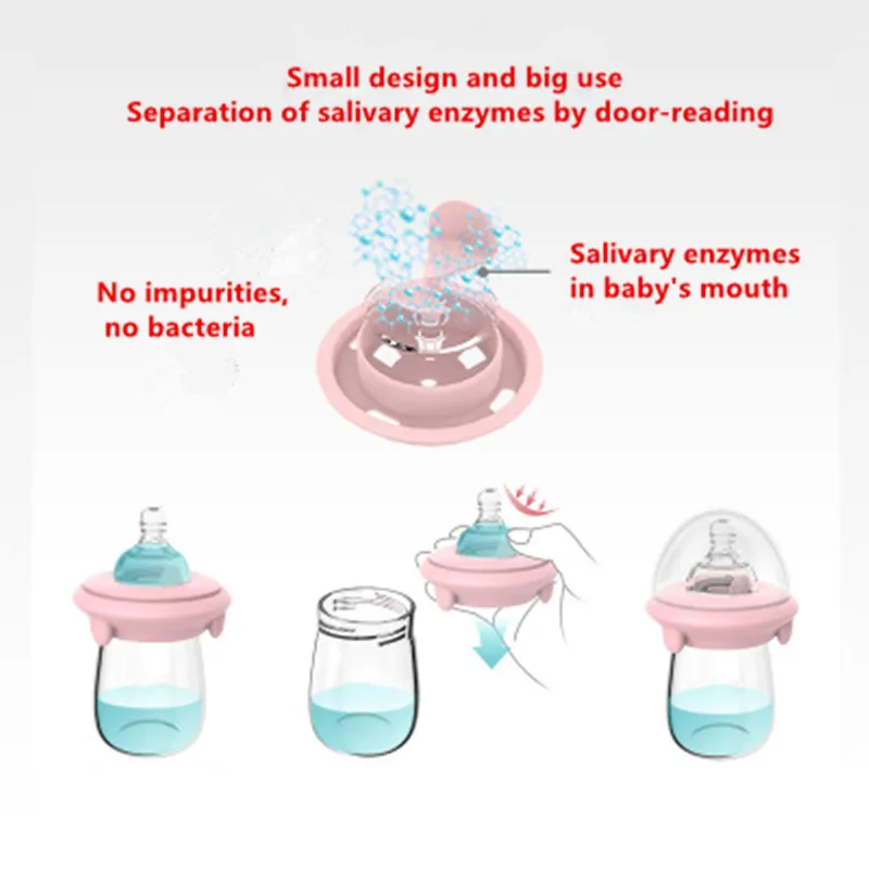 YOOAP Wide-caliber Glass Baby Bottle Anti-Flatulence Baby Bottle Baby Feeding Bottle Free Hand Baby Bottle Holder