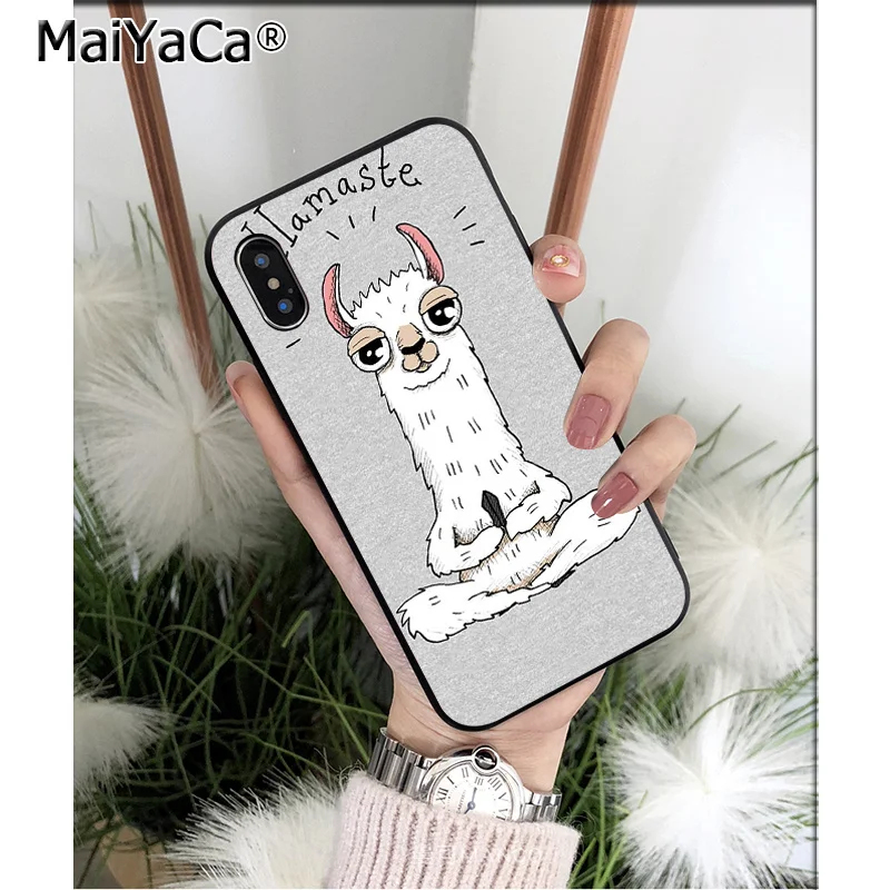 MaiYaCa Llama Alpacas животное ТПУ Мягкий силиконовый чехол для телефона чехол для iPhone 6S 6plus 7plus 8 8Plus X Xs MAX 5 5S XR - Цвет: A3
