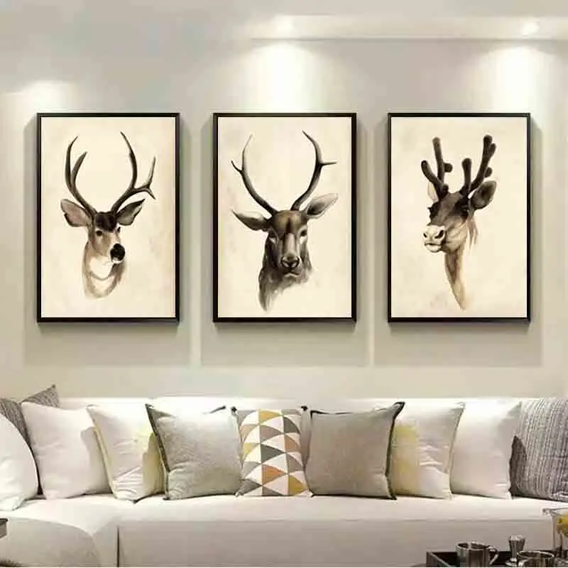 Декор для стен с принтом Овцы минималистичный художественный холст животных