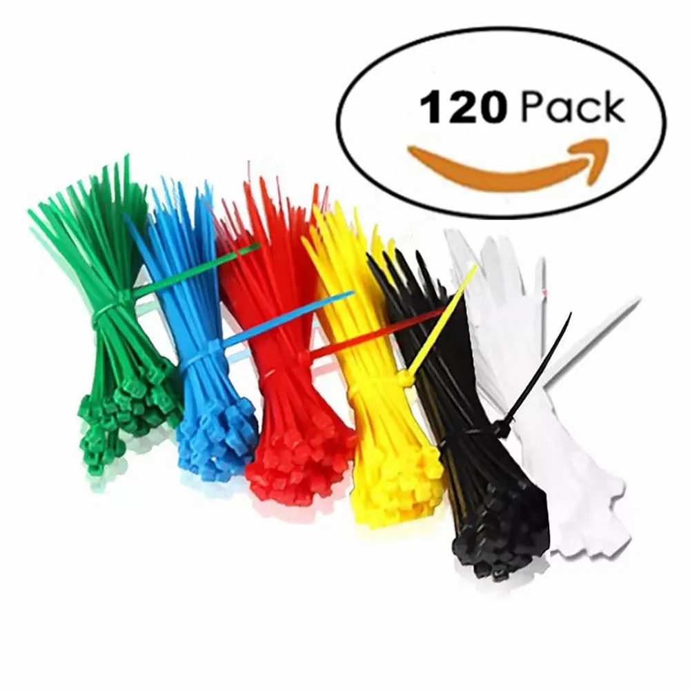 

Xingo 8 Inch Nylon Cable Zip Ties with Self-Locking 6 Colors 120Pieces Assorted Plastic Colored Cable Zip Tie UL Rohs Appr