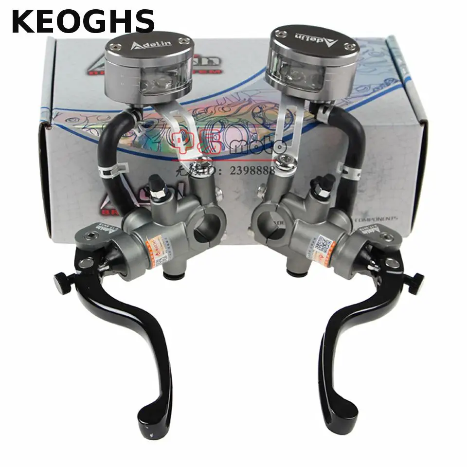 

KEOGHS Adelin Motorcycle Brake Master Cylinder Hydraulic 17.5x18mm New Brake Fluid Reservoir Tank For Honda Yamaha Kawasaki