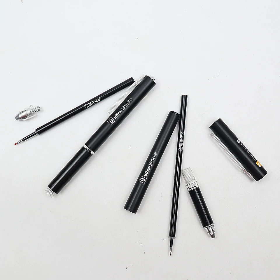 4Pcs/lot Superior Quality Gel Pen New nib-Super Stiny 0.38 Black Very Good Smooth Gel ink Pen Writing School Supplies Stationery