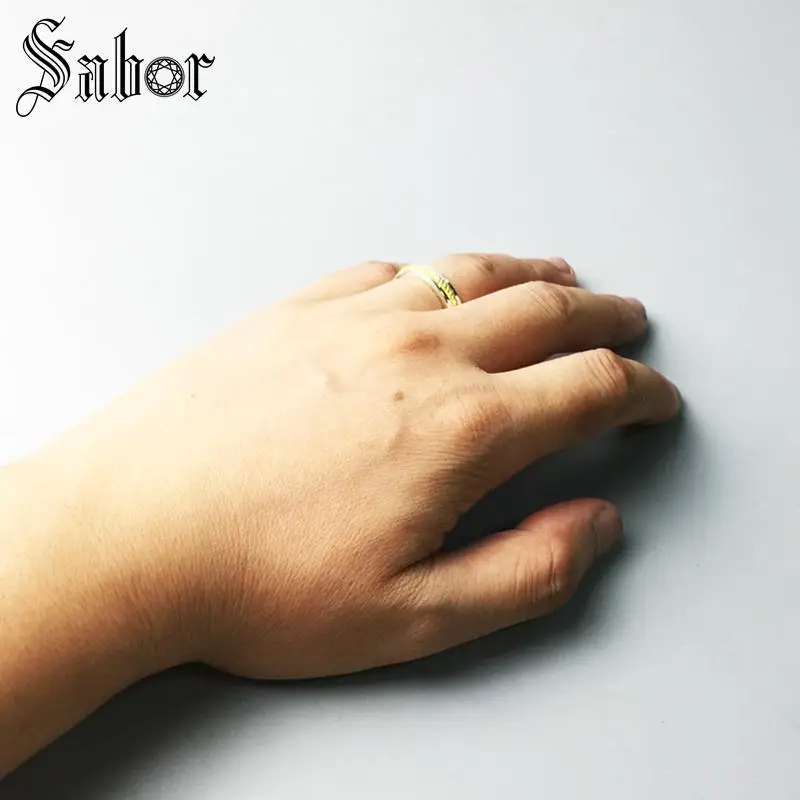 Золотой цвет веревка серебряный браслет кольцо подарок для женщин и мужчин