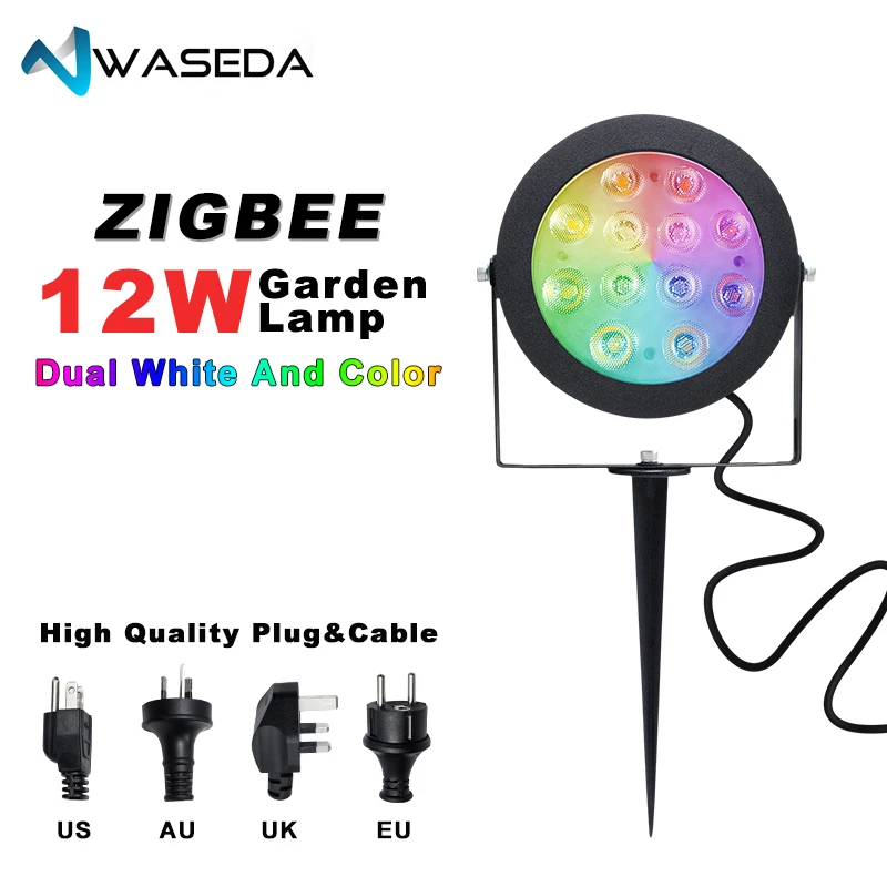 Светодиодная лампа пачка WASEDA ZIGBEE licht 12 Вт RGB CCT теплая AC110 240V werken met Amazon alexa echo