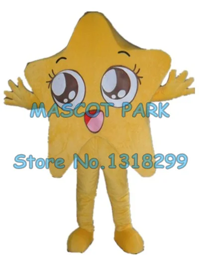 

yellow star mascot costume custom cartoon character cosply adult size carnival costume 3176