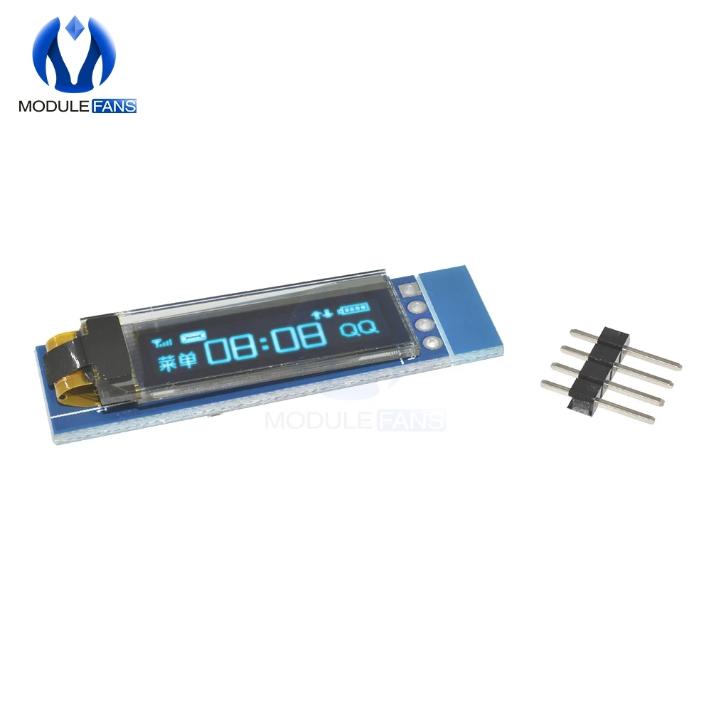 0,91 дюймов 128x32 IEC IIC Серийный синий OLED ЖК-дисплей модуль 0,9" 12832 SSD1306 ЖК-экран для Arduino подсветка