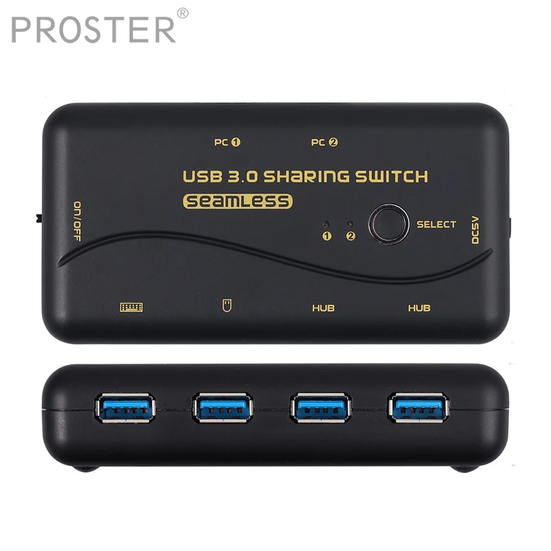 Бесшовный коммутатор Proster USB 3 0 2 компьютера 4 usb хаб устройства поддержка