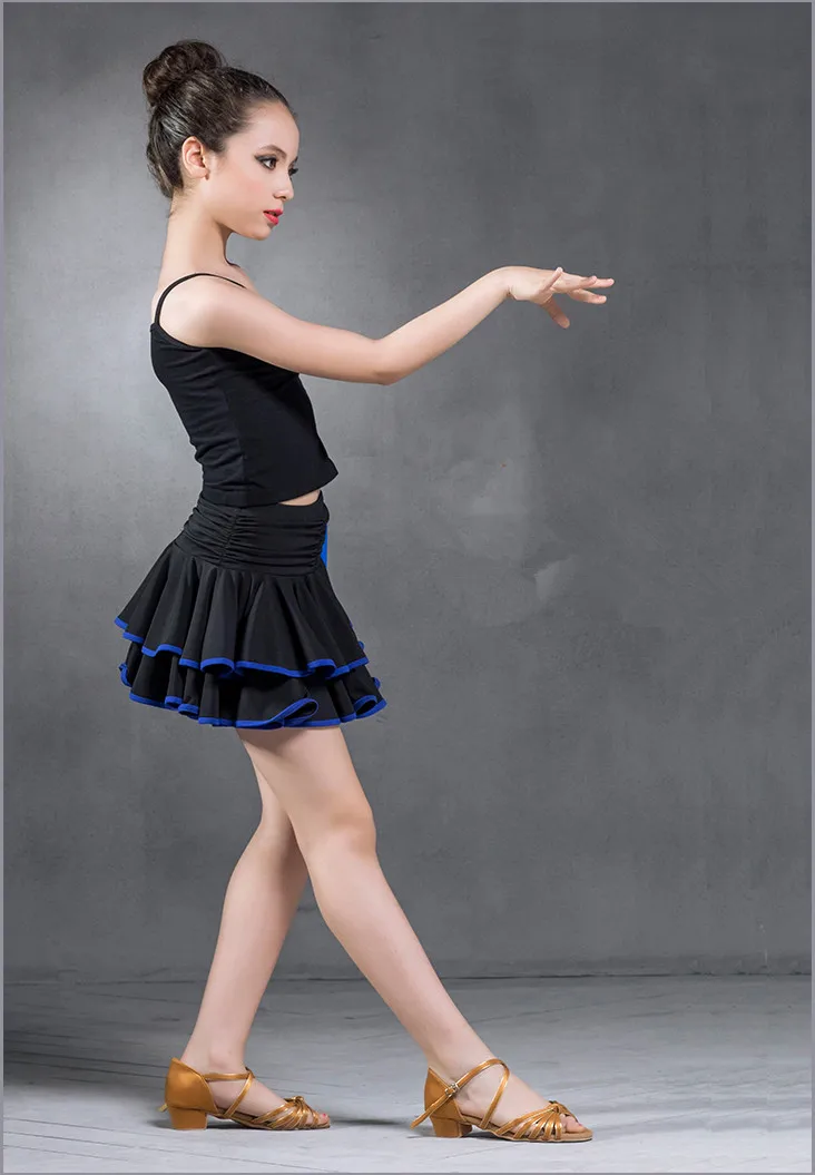 

Fashion sleeveless girls Latin Dance Dresses chilren Cha Cha/Rumba/Samba/Ballroom/Tango Dance Costumes Girls Dancewear 2 colors