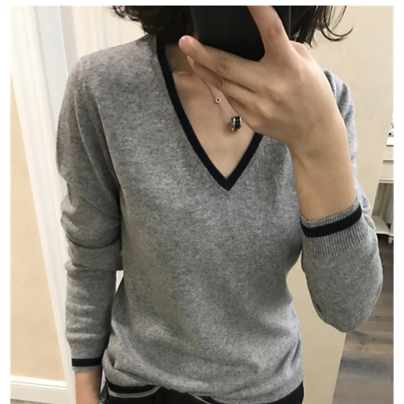 High Quality Cashmere Sweater Women Winter Pullover Solid Knitted Top for Autumn Female Oversized | Женская одежда - Фото №1