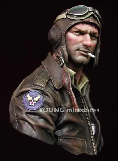 1/10 весы полимерный бюст WW2 США Летающие тигры Рисунок Модель комплект