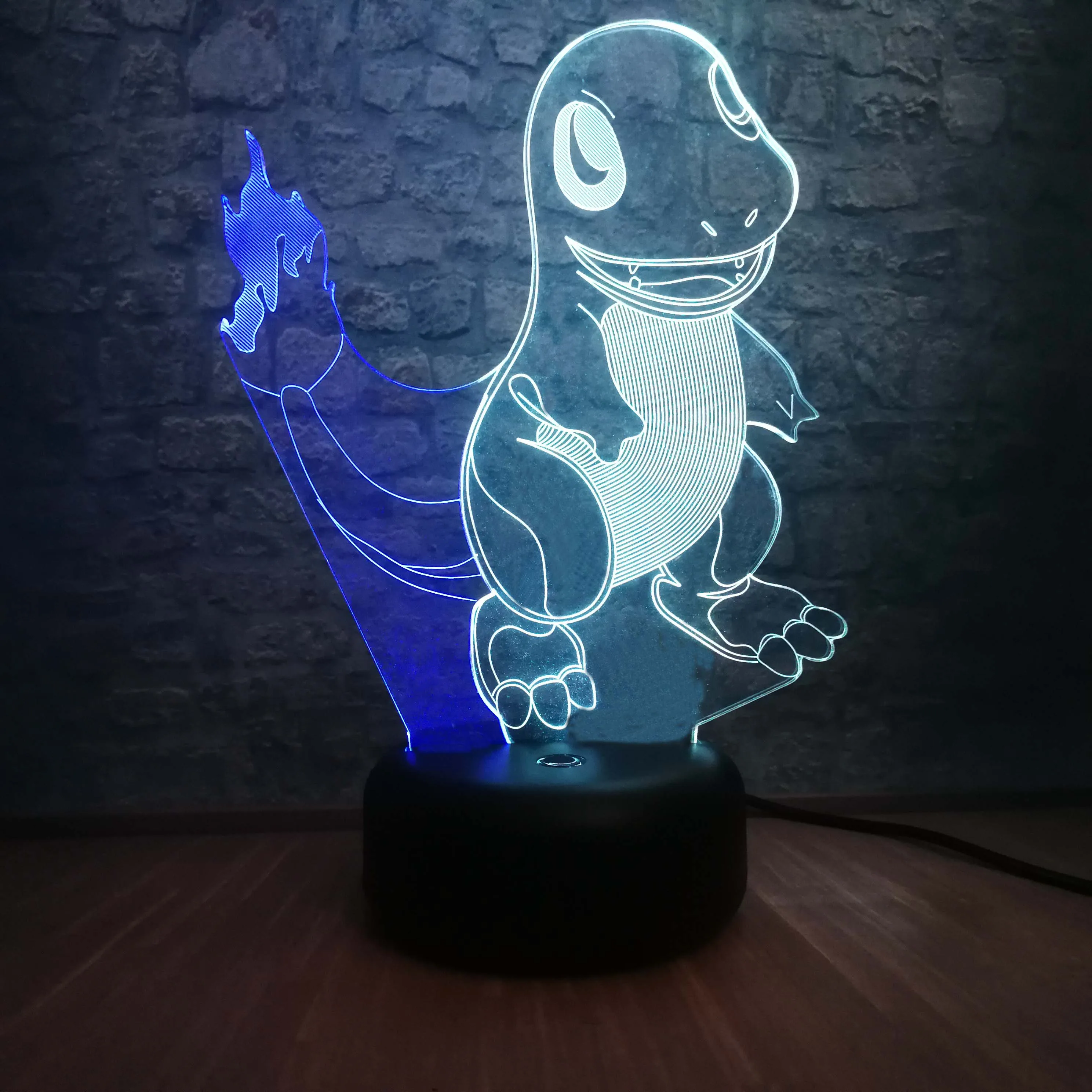 Японские Мультяшные Покемоны Go Game 3D Светодиодная разноцветная лампа маленький