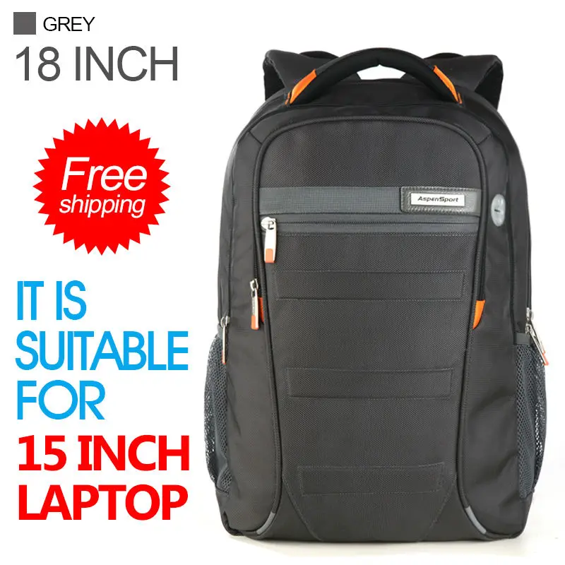 GREY 18 AspenSport, мужские рюкзаки для ноутбука 15-17 дюймов, школьные сумки для компьютера, для мальчика, для путешествий, водонепроницаемые, противоугонные, для ноутбука, черные - Цвет: GREY 18