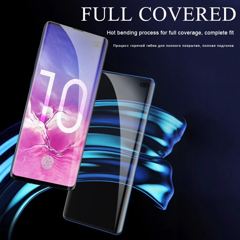20D изогнутый край Полное покрытие защитное стекло на Samsung Galaxy S8 S9 Plus S10 E закаленное