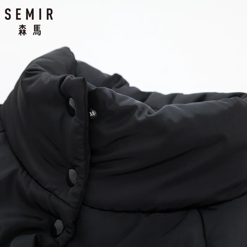 Куртка SEMIR женская короткая с подкладкой пуховик воротником стойкой и косым