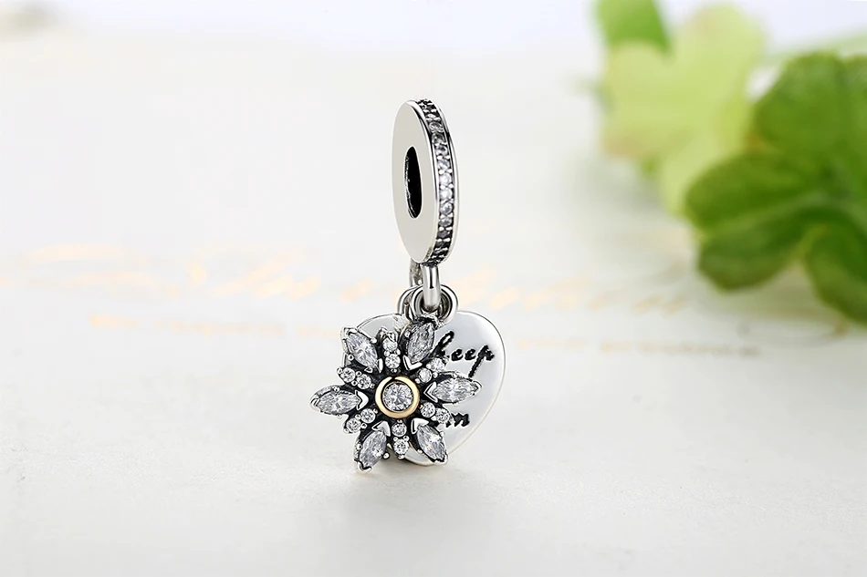 DIY Серебряный Шарм подходят Pandora браслет Бусины стерлингового серебра 925 Любовь мотаться Шарм crystal сердце, цветок, башня, дерево из бисера