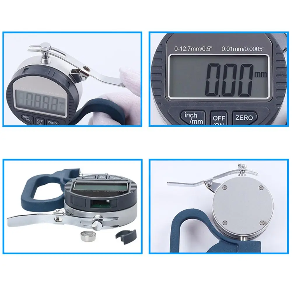 Цифровой толщиномер трубы измеритель толщины Точность 0 001 мм алюминиевая трубка