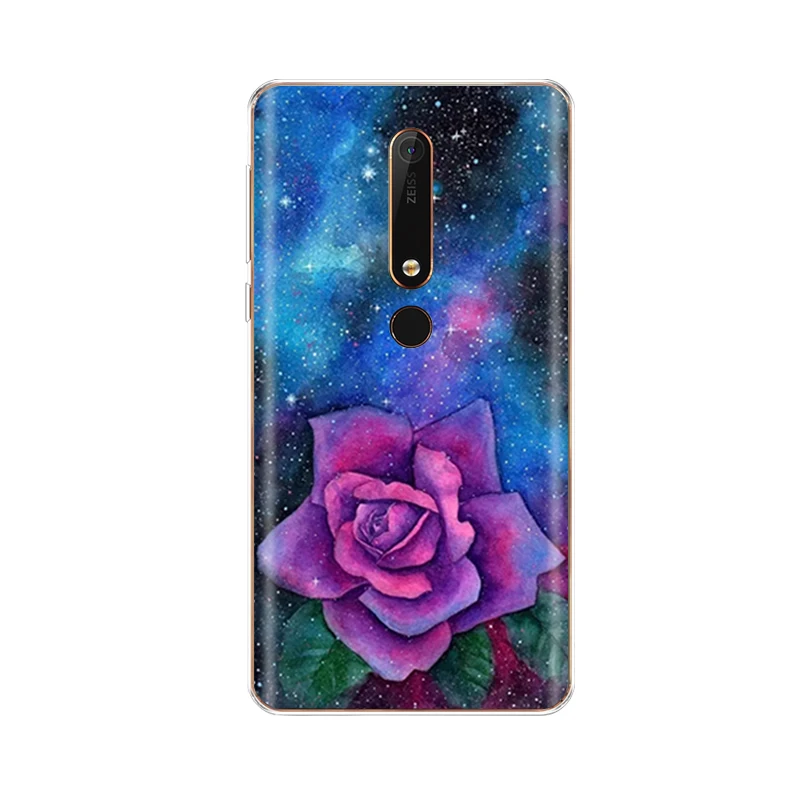 Силиконовый чехол для nokia 6 6,1 8 для nokia 6 чехол для nokia 6. 1 plus Мягкий ТПУ чехол для задней панели телефона чехол бампер узор