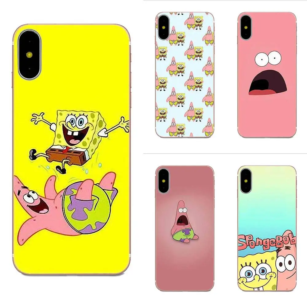 Губка Боб и Патрик для Galaxy A3 A5 A7 On5 On7 2015 2016 2017 Grand Alpha G850 Core2 Prime S2 I9082 мягкий TPU
