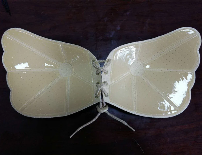 Sexy Women Strapless Push Up Bra Silicone Wing Shape Self-Adhesive Front Bust Sexy breathable invisible bra